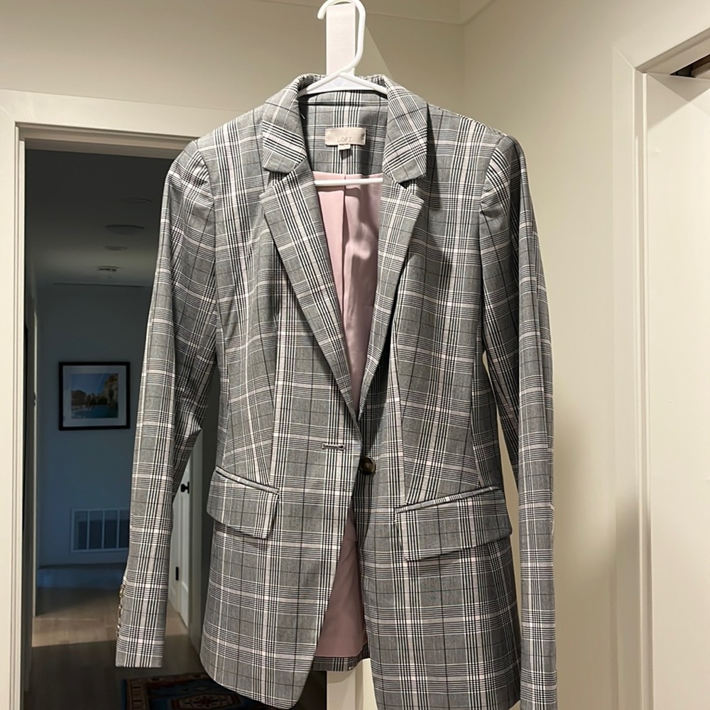 Loft plaid blazer